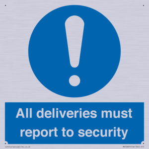All deliveries must report to security